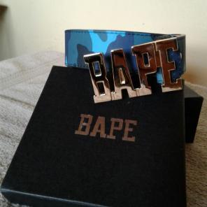 Camo bathing ape belt