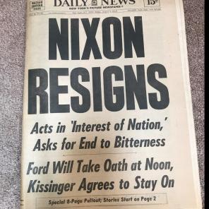 Nixon resigns; The Original Newspaper