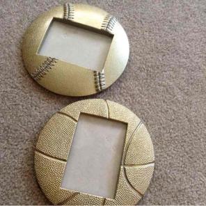 Metal Picture Frames & Baseball