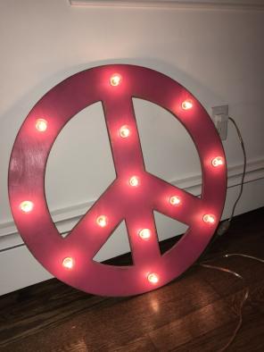 peace sign light