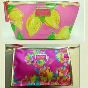 2 LILLY PULITZER ESTEE LAUDER MAKEUP BAG
