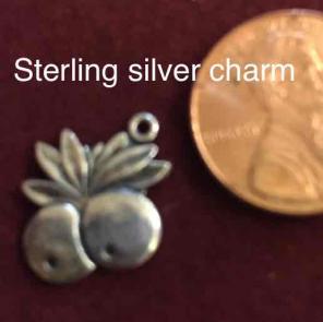 Vintage silver charm oranges