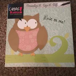 Owl nursery singable plaque baby shower