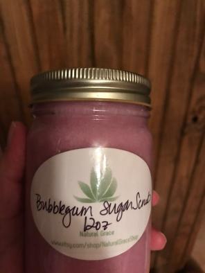 Organic Bubblegum Sugar Scrub 12 Oz