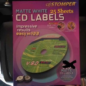 Stomper CD Labels 25 Sheets & Placer