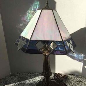 Vintage Leviton Crystal Beveled Lamp