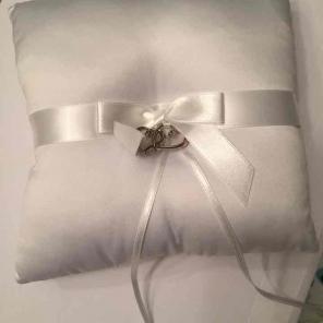 White Satin Ring Pillow