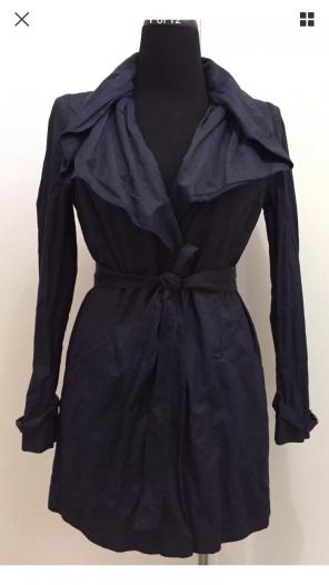 Tahari Coat Navy Blue Size S Lightwear