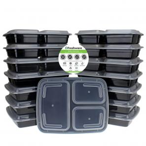 15 Pack 3 Compartment Fitness Containers