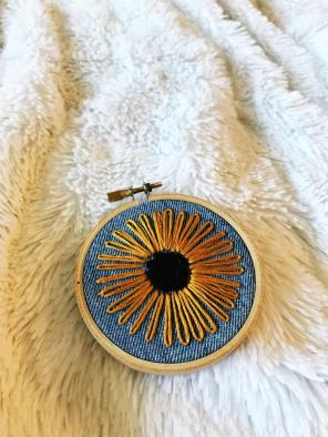 Sunflower Embroidery Hoop