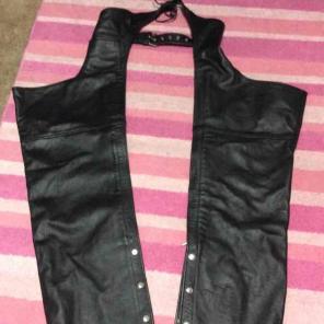Motorcycle leather chaps XL