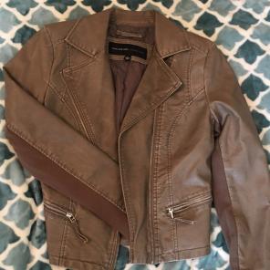 Faux Brown Leather Jacket