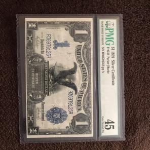PMG $1 1899 SILVER CERTIFICATE Fr#232