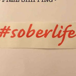 Orange #soberlife Decal
