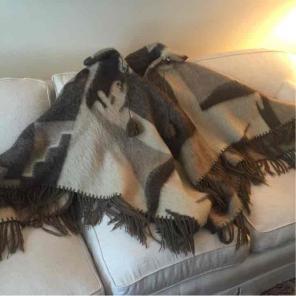 Pure alpaca poncho