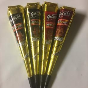 2 BLACK 2 DARK RED HENNA CONES BUNDLE