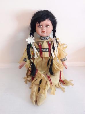 Native American porcelain doll