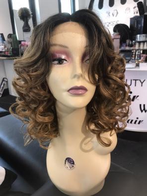 Wig Ombré Curly Swisslace Lacefront Wig