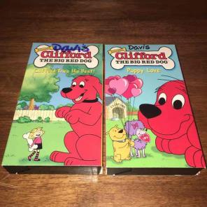 2 VHS TAPES OF CLIFFORD THE BIG RED DOG