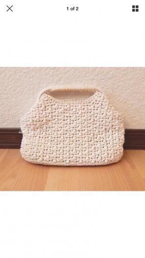 Vintage 50s Plastic Weave Handbag