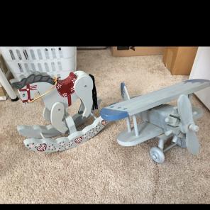 Two Wooden Hand made Child's Toys