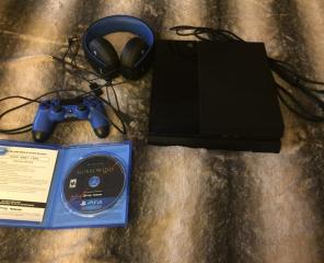 PS4 Console, Headset And Controller.