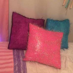 Shiny fun pillows