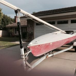 18ft sailboat with trailer.