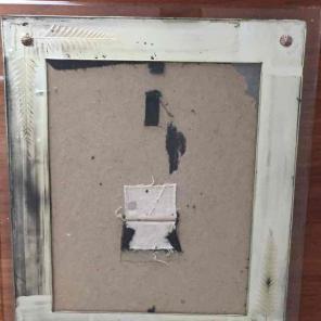 Antique glass picture frame