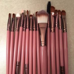 15Pc Rose Gold Makeup Brush Set FREE SHP