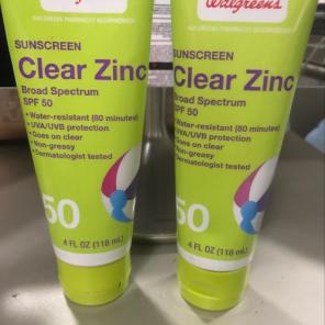 Walgreens Clear Zinc Sunblock