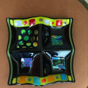 abstract four bowl dish