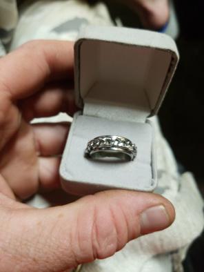 Spinner chain ring stasinless steel silv
