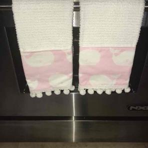 Preppy Pink Whales Towel Set