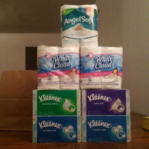 TOILET PAPER AND KLEENEX BUNDLE