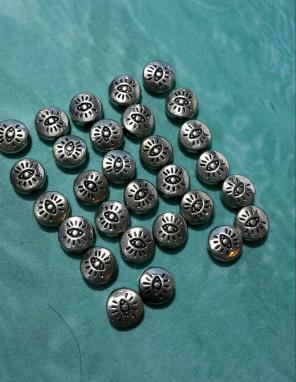 All Seeing Eye Silver Tone Beads Lot