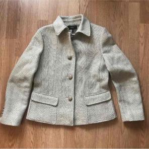 Talbots Tan Tweed Wool Coat