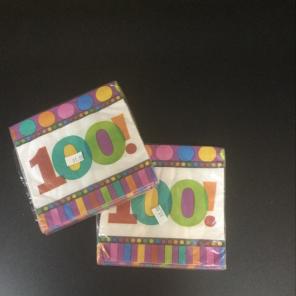 100! Party Napkins (2 Pc)