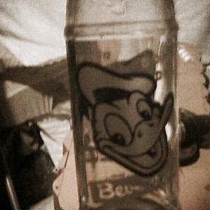 Donald duck soda bottle