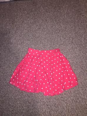 Forever 21 Pink Polka Dots Skater Skirt