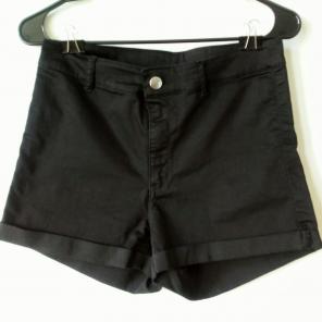High-Waisted Black Shorts