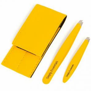 Yellow Tweezer Set with Pouch