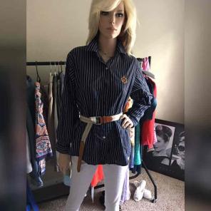 1990's Vintage Pin Striped Shirt