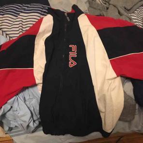 Vintage red, white, and blue FILA jacket