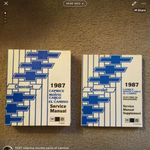 1987 Chevrolet Service Manuals