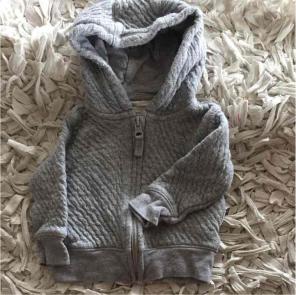 0-3 months organic jacket grey