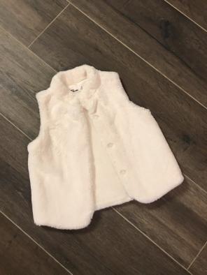 White Faux Fur Vest