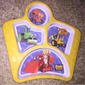 Bob the builder 4 compartment plate