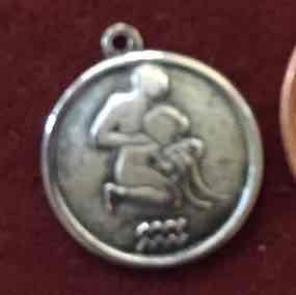 Vntg charm. Sterling silver Pisces