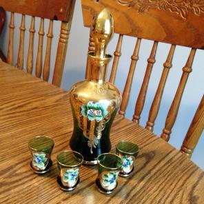 Vintage Ucagco Decanter Set Italy
